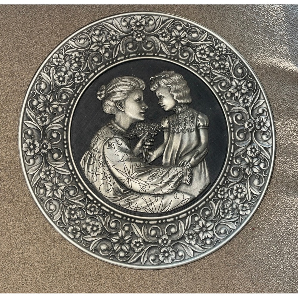 Vintage 1979 Chilmark Pewter Mothers Day Plate Albert Petitto Limited‎ Edition